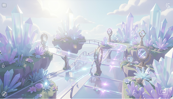 Calm visual style with elegant environmental storytelling
